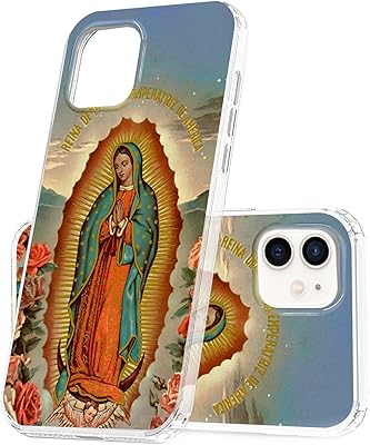 Mavzehockey transparent mobile shell adapted to the iPhone 12/12 Pro with Catholic motif of the Virgin Mary of Guadalupe with four reinforced corners of shock resistant.. DIAYTAR NIGERIA: Where affordable shopping meets reliable nationwide delivery in less than a week.
