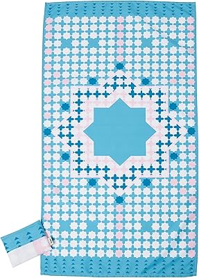SABER \ "Marrakesh \" pocket prayer carpets - blue, foldable, ultra light, machine washable, with transport bag.. DIAYTAR NIGERIA: Where affordability meets variety in Nigeria's most comprehensive online marketplace.