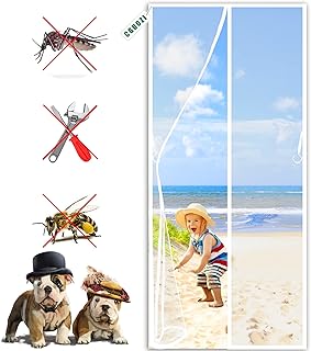 Magnetic mosquito net door 115 x 205 cm, robust top, hook and full -frame loop, hands free, suitable for animals and children, white.. Discover a world of choices with DIAYTAR NIGERIA's extensive marketplace and prompt shipping service.
