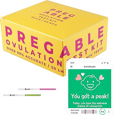Progressable combined combined kit of 50 ovulation tests and 20 pregnancy tests, free monitoring application, Smile Reader and OPK application, HPT (50LH + 20HCG).. DIAYTAR NIGERIA transforms online shopping with competitive prices and dependable nationwide delivery.