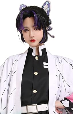 Kocho Shibu cosplay wig for female microphones, curly black purple butterfly wig.. Need it fast? Need it cheap? Choose DIAYTAR Nigeria.