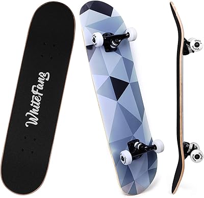 White Fang skateboard for beginners, complete skateboard 31 "x 7.88", 7 diadian double kick standard tricks for children and beginners kicks and beginners.. Experience the simplicity of DIAYTAR NIGERIA's extensive marketplace with delivery within 8 days.