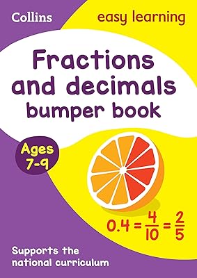 Bumper book on fractions and decimals for 7 to 9 year olds: ideal for home learning.. DIAYTAR NIGERIA: Where online shopping becomes effortless with budget-friendly nationwide delivery.