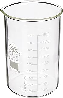 Borosilicate glass beaker with low profile united scientific bg1000-2000, 2000 ml, white.. DIAYTAR NIGERIA: Revolutionizing how Nigerians shop with affordable prices and prompt delivery services.