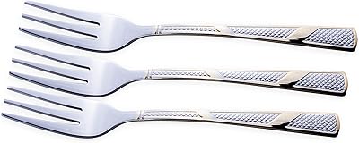 Cusin Art Ct-als/CF Elsa Set of pastry forks, set of 3 mini stainless steel cake for golden design.. DIAYTAR NIGERIA combines affordability, variety, and convenience with nationwide delivery services.