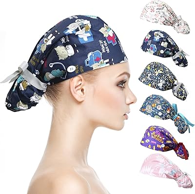 Adjustable 6 -piece buffaling turban cap with buttons for long hair pussy, surgical cap for medical work.. DIAYTAR NIGERIA: Your trusted marketplace that combines variety, affordability and reliable shipping.