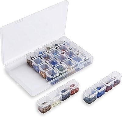 Frescaro diamond embroidery box with 28 holes, storage bag for 5D diamond paint for manual, white work, 28.. Shop the future with DIAYTAR NIGERIA - thousands of products, unbeatable prices, delivery within a week.