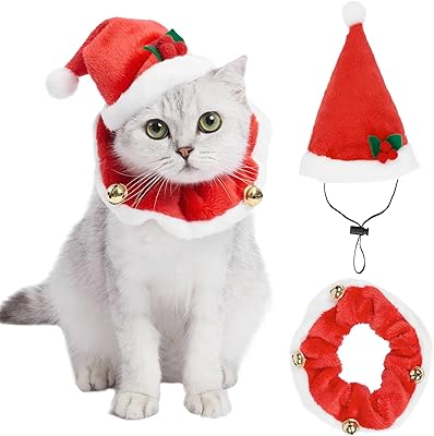 Valuki adorable Christmas costumes for cats, hats and Santa Claus collar with pets for pets, set of Christmas clothes adjustable for pets, cats, puppies and dogs, Christmas gift.. Discover the perfect balance of price and convenience with DIAYTAR NIGERIA's nationwide e-commerce platform.