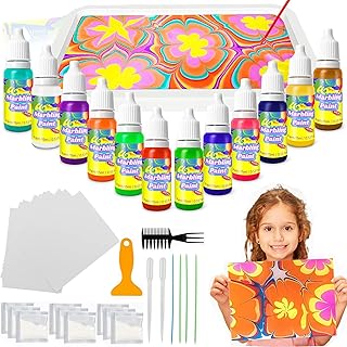 Set of 12 colors of Painting on Marble Primify | Arts and crafts for girls and boys aged 6 to 12 for fun and artistic projects, marble painting for children without mess.. DIAYTAR NIGERIA: Making quality products accessible to all Nigerians at affordable prices.