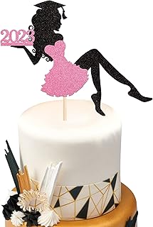 1 piece of decoration of cake deception with glitter for girls, decoration of cake with graduation 2023, decoration of cake for graduation 2023 for girls, supplies of decoration of pink cake on the theme of obtaining the diploma of school.. Your favorite online marketplace — DIAYTAR Nigeria delivers quick and cheap.