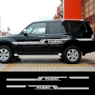 2 pieces of vinyl stickers for mitsubishi pajero outlander 3 asx car carrier side strip size line sticker accessories of car bodywork.. DIAYTAR NIGERIA: Your partner in affordable online shopping with dependable delivery within 8 days.
