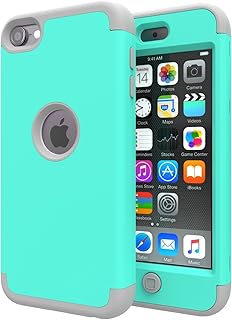 Ipod Touch 5 shell, Ipod Touch 6 shell, Robust protective cover for Apple iPod Touch 5 6th generation green/gray.. DIAYTAR Nigeria offers great deals, a huge product variety, and delivery in under a week.