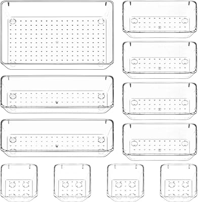 11 pieces set of desk drawer organizers plastic platforms.. Why waste time in traffic when you can shop online at DIAYTAR Nigeria? Enjoy convenience, unbeatable prices, and prompt delivery anywhere in Nigeria.