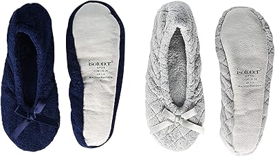 ISOTONER ballerinas for women, printed lined with cushion, pack of 2.. DIAYTAR NIGERIA: Where convenience meets affordability with delivery across Nigeria in under 8 days.