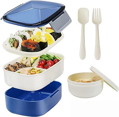 U-HOME plastic bento box for adults with 4 compartments, cutlery, fruit and yogurts, microwave and dishwasher, 1.5 l (blue).. Elevate your shopping experience with DIAYTAR NIGERIA's vast catalog and budget-friendly options.