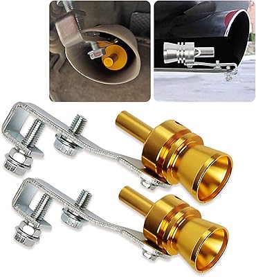 Universal turbo whistle for aluminum car, silent, car inflation valve tip, sound improvement accessories of the exhaust valve (2 rooms, gold).. DIAYTAR NIGERIA: Making quality products accessible to all Nigerians at affordable prices.