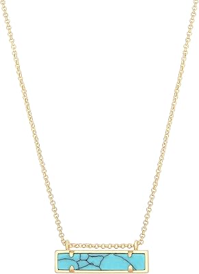 Adjustable Turquoise Howlett Turquoise bar, 18 -carat gold chain, bohemian collar for women, horizontal bar, fine precious stones necklace, minimalist bohemian jewelry.. Shop with confidence at DIAYTAR NIGERIA, enjoying competitive prices and delivery within 8 days.
