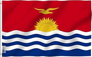 Anley Fly Breeze 3x5 feet Kiribati flag bright colors and discoloration resistant.. Shop with confidence on DIAYTAR Nigeria — quality products and timely delivery.