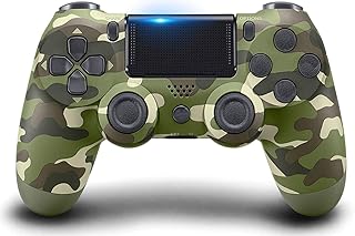 PS4 wireless bluetooth controller, PS4/Pro/Slim/PC double -controlled double -vibration remote control, touch screen, with USB cable, non -slip handle, mini LED indicator (green camouflage).. Affordable shopping made easy on DIAYTAR Nigeria, with fast delivery from 5 to 8 days.