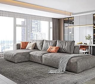 Set of corner sofa in the shape of modern fabric for living room (brown).. From Lagos to Kano, DIAYTAR Nigeria delivers across Nigeria in days.