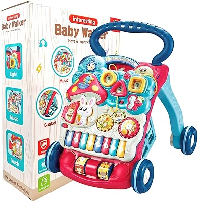 Fitto Trotteur 3 in 1, set up, educational trotter, musical toys and safety for baby, with removable multifunction game carpet, musical learning toy, baby gift, boys and girls, blue.. Your trusted marketplace, DIAYTAR NIGERIA offers comprehensive selection with budget-friendly delivery.