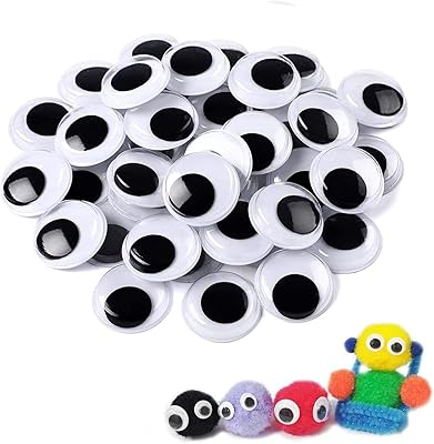 Delfino 100 pieces of black and white self-adhesive dogs, doll eyes for DIY crafts decoration Doll decoration making round decoration accessories (15mm).. Transform your online shopping experience with DIAYTAR NIGERIA's affordable and diverse marketplace.