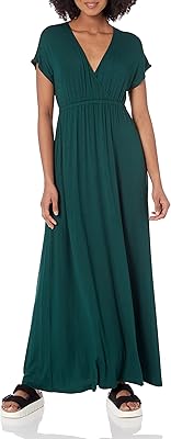 Amazon essentials long dress for women (available in large sizes), floral green, size M.. DIAYTAR NIGERIA: The marketplace that brings affordable products to every Nigerian home in under 8 days.