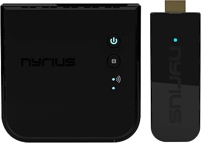 Nyrius pro+ wireless HDMI -wireless video transmitter to broadcast 1080p videos up to 165 feet from a laptop, a PC, a cable decoder, a game console, a digital reflex camera to a TV, a spotlight or a meeting room screen (NPCS650).. DIAYTAR NIGERIA delivers affordability and convenience to your doorstep within 8 days of purchase.
