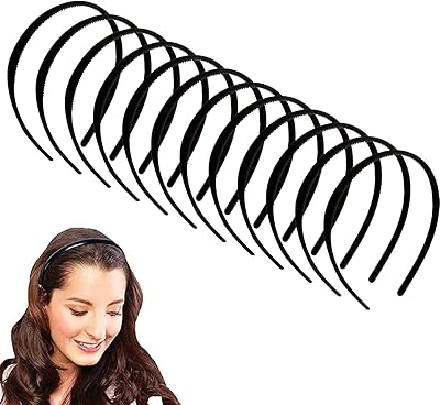 12 pieces of thin plastic bands united with united tooth -to -color hair fasteners for girls and women (black).. Get unbeatable value on every order with DIAYTAR Nigeria.