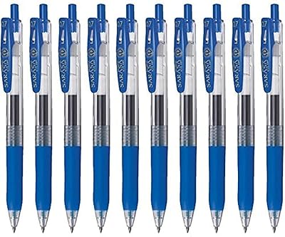 Zebra Sarasa Clip 0.7 retractable gel ink pen, rubber handle, 0.7 mm, blue ink, set of 10 pieces.. DIAYTAR NIGERIA brings the market to your fingertips with affordable prices and swift delivery services.