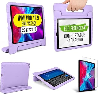Original Cooper Dynamo Kids shell for iPad Pro 12.9 1st and 2nd generation (2015/2017) | unbreakable protection, magic grip and pencil holder (not compatible with 3rd and 6th generation 2018-2022) (purple lollipop).. Affordable choices, delivered fast — that's the DIAYTAR Nigeria promise.