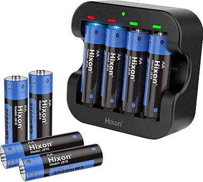 Rechargeable AA batteries with charger, high capacity AA rechargeable battery 3500 MWh, rechargeable lithium battery 1600 cycles, maximum current 3A [8aa+1 charger].. Discover why millions choose DIAYTAR for affordable online shopping with delivery in just 5-8 days.