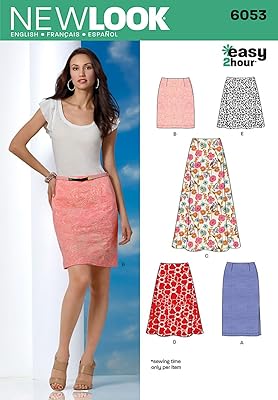 New look 6053 skirt couture model for women, size A (8-10-12-14-16-18).. Enjoy a hassle-free shopping experience with DIAYTAR Nigeria, where products are categorized for your convenience and delivery is always on time.