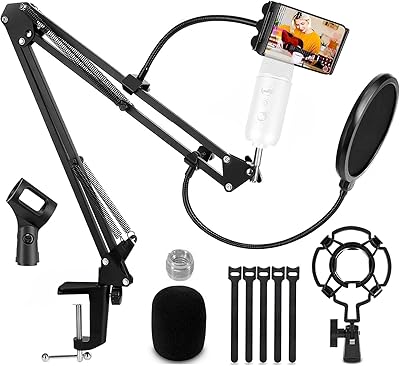 Rinfox FC22 Adjustable microphone foot with microphone suspension arm with scissors, pole arm for Blue Yeti, snowball and other microphones for professional broadcasting, audio, recording and games.. Need it fast? Need it cheap? Choose DIAYTAR Nigeria.