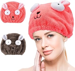 2 pieces of super absorbing microfiber hair towel Kingdom cute cartoons Bath towel with fast drying for women children girls (gray and pink).. Your complete e-commerce solution, DIAYTAR NIGERIA offers variety and value with nationwide shipping.