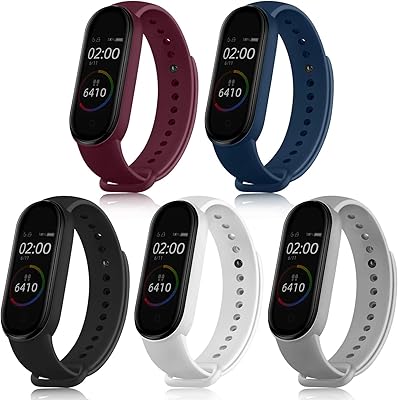 Package of 5 sports bands for Mi Band 4 and Mi Band 3, Soft silicone replacement strips for Xiaomi Mi Band 4 and 3 Fitness Tracker.. Every order, every item — DIAYTAR Nigeria delivers fast and reliably.