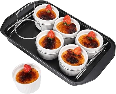 Porcelain ramek brûlée porcelain -burning kit with 6 -piece porcelain.. DIAYTAR NIGERIA makes quality accessible with our affordable prices and dependable delivery service.