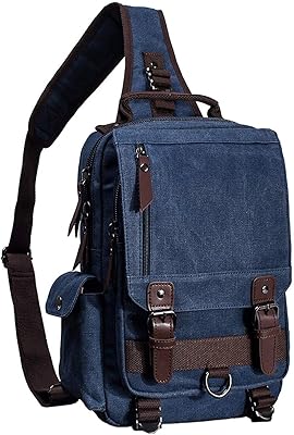 Damped shoulder bag in canvas, travel backpack for women and men, dark blue, modern/practical.. Discover endless shopping possibilities at DIAYTAR NIGERIA, with budget-friendly prices and reliable delivery.