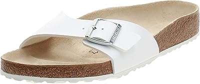 Birken Modern Madrid sandals for unisex adults, white (bf white), 44 eu.. DIAYTAR NIGERIA delivers more than products - we deliver affordable solutions within the week.