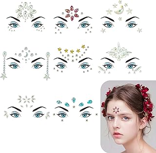Onenine Face Light jewelry Tattoo Rhinestones, night face gems temporary tattooing self -adhesive shine in the dark, Crystal Face Face Face Sticker jewelry for Eyes For Festival Festival Holiday Makeup Festival.. DIAYTAR NIGERIA brings a world of products to your fingertips with affordable prices and quick delivery.