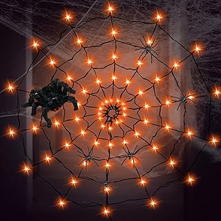 Lights in Gvanca spider canvas for Halloween decoration, spider LED lights operating with batteries, interior and exterior waterproof Halloween decorations for party, 3.28 feet, 70 lights, orange.. DIAYTAR NIGERIA brings the marketplace home to you with affordable prices and delivery in 5-8 days.