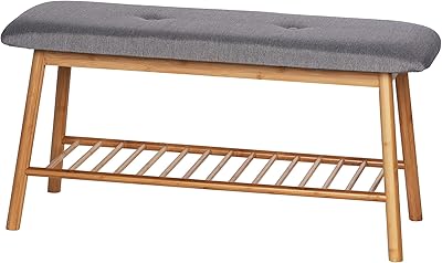 Winko shoe cabinet with pahari bench, bamboo, size 90 x 45 x 34 cm, brown.. DIAYTAR NIGERIA: Transforming online retail with affordable prices and consistent 5-8 day nationwide delivery.
