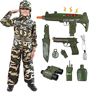 Military costume for children's boys Halloween cosplay with toy accessories.. Navigate through thousands of products at pocket-friendly prices with DIAYTAR NIGERIA's easy-to-use platform.