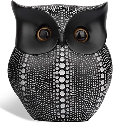 Owl figurine for interior decoration (black), cute owl figurines for unique decorations for home, living room decorations, desk decoration, decorative items for small shelves, TV furniture decoration, owl gifts for lovers of owls.. Shop with confidence at Nigeria's leading affordable e-commerce platform with reliable delivery services.