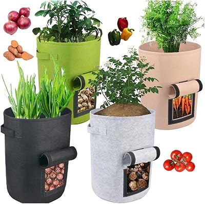 Honbolo potato plantation bag, potato cultivation bags, sweet potato cultivation bags, easy picking, buoyage buckets, carrots, tomatoes and peppers, easy to plant, diameter 23 cm, height 30 cm (green).. Shop confidently with DIAYTAR NIGERIA, offering affordable prices and reliable delivery within a week.