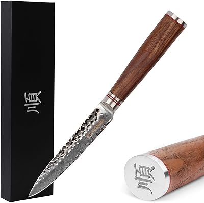 Long utility knife yu San in 5 -inch Damas Steel Forged with Japanese Natural Walnut Wooden Channel.. DIAYTAR NIGERIA: Where affordability and variety come together with nationwide 5-8 day delivery.