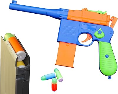 Toy pistol Masser C96 colored pistol with a set of flexible balls from the Second World War of Zahar Toys.. Your everyday shopping destination, DIAYTAR NIGERIA offers unbeatable value with quick delivery times.