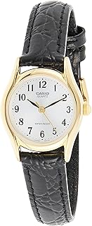 Classic Casio watch for women, golden dial, leather bracelet-LTP-1094Q-7B2.. DIAYTAR NIGERIA: Your trusted e-commerce partner with extensive product choices and affordable delivery.
