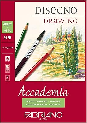 Papier à drawing Fabriano Academy Dis, A4 format 21 x 29.7 cm, white.. DIAYTAR NIGERIA brings the joy of affordable shopping to your fingertips with delivery in less than 8 days.
