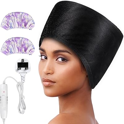 Hair steam, Totovac electric hair care hat, heated hat with 2 temperature control modes for the heat treatment at home of the hair spa (black).. Join the movement — fast, affordable shopping only at DIAYTAR Nigeria.